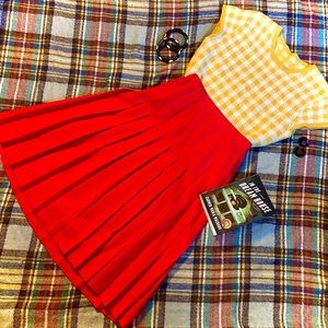 ⭐️HOST PICK⭐️VTG high waist red pleated skirt-6P